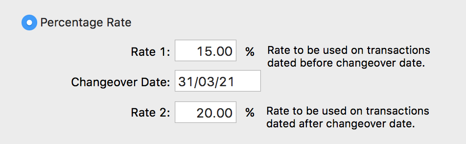 MoneyWorks tax entry screen