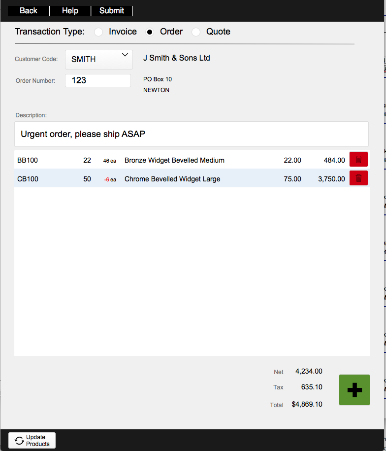 simple FMP transaction